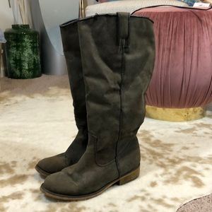 Olive green riding boots